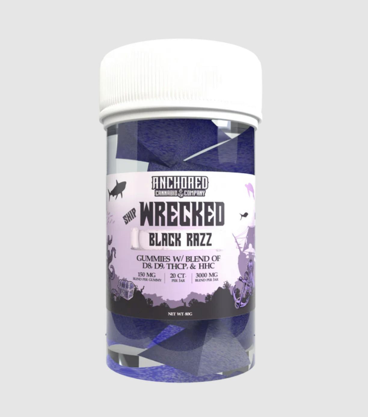 Anchored - Anchored | Black Razz | Shipwrecked Gummies | 20ct - 1