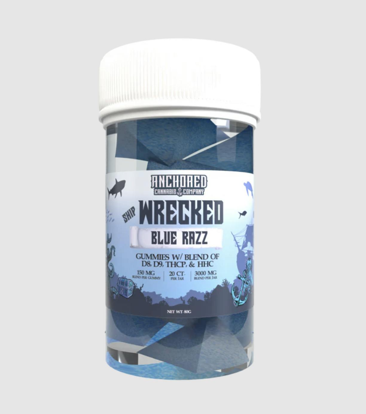 Anchored - Anchored | Blue Razz | Shipwrecked Gummies | 20ct - 1
