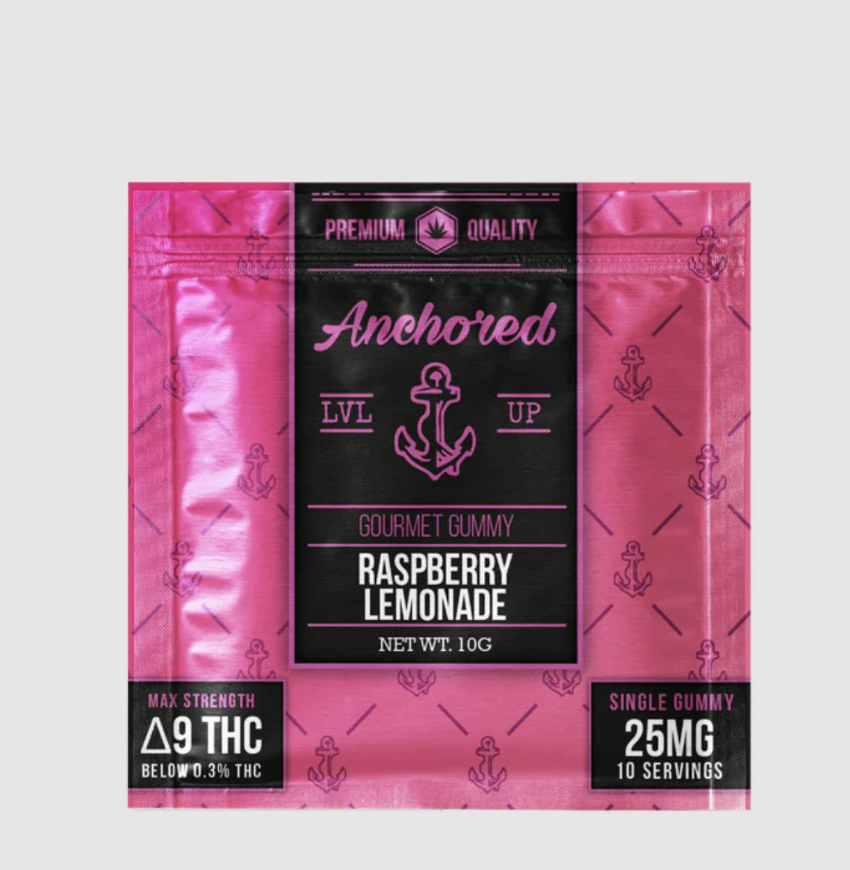 Anchored - Anchored | Raspberry Lemonade | Single Gummy | 25mg - 1