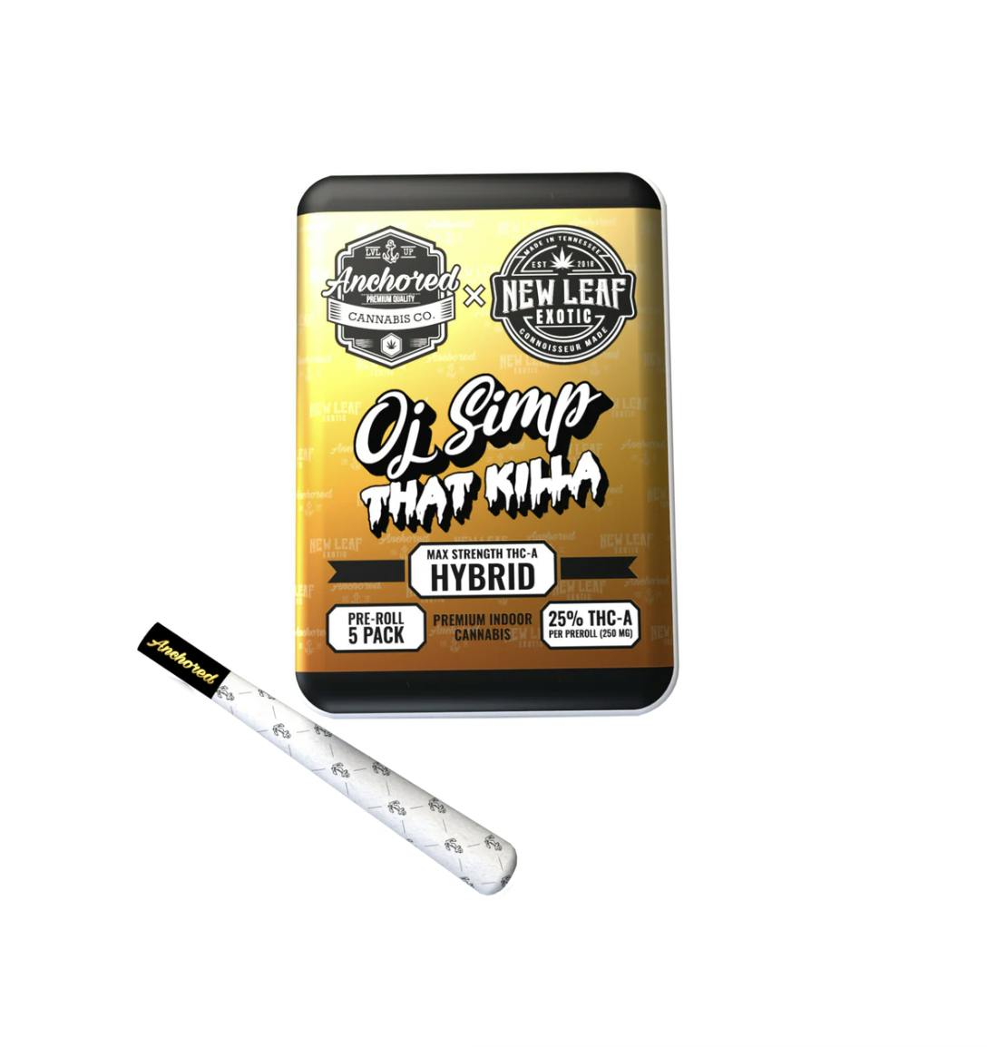 Anchored - Anchored | OJ Simp That Killa | Pre-Roll | 5pk - 1
