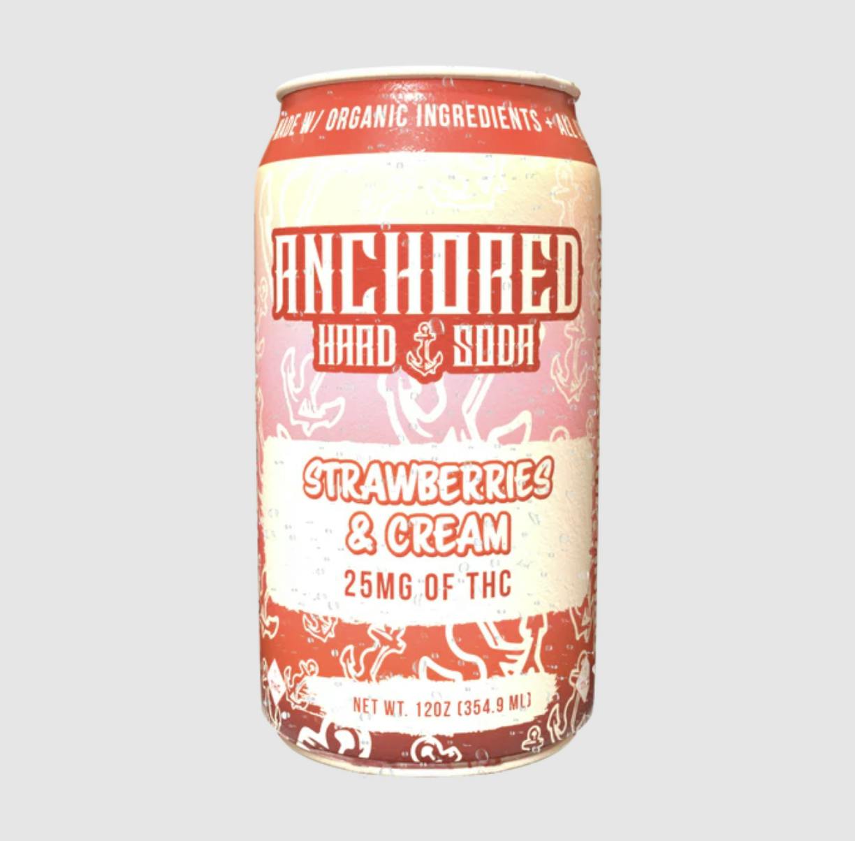 Anchored - Anchored | Strawberries & Cream Hard Soda | 25mg - 1
