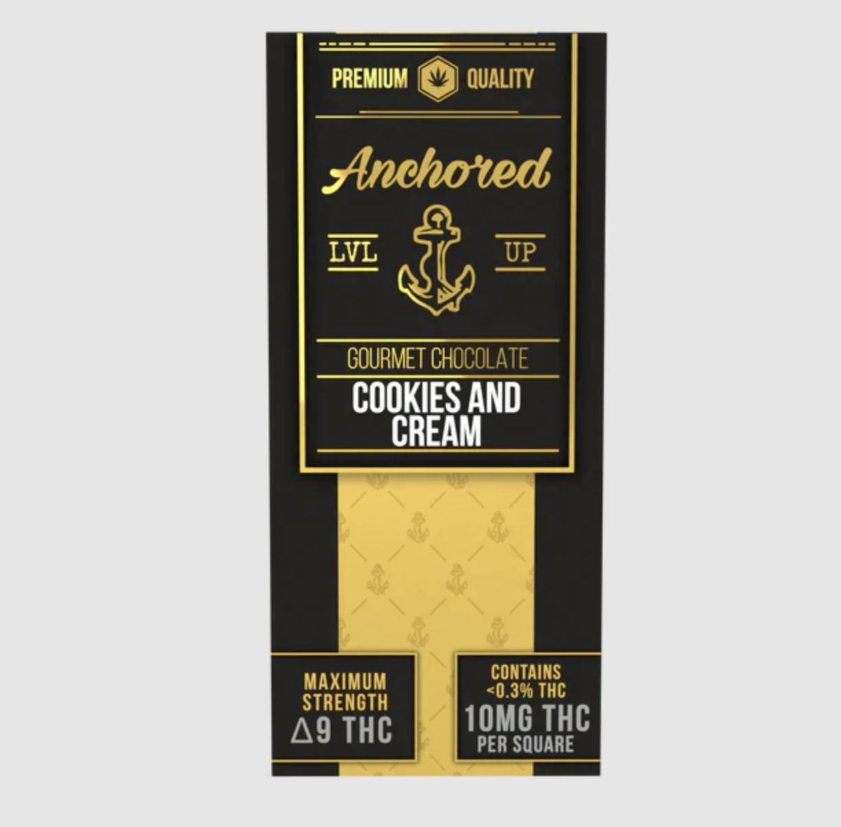 Anchored - Anchored | D9 Gourmet Chocolate | Cookies and Cream | 100mg - 1