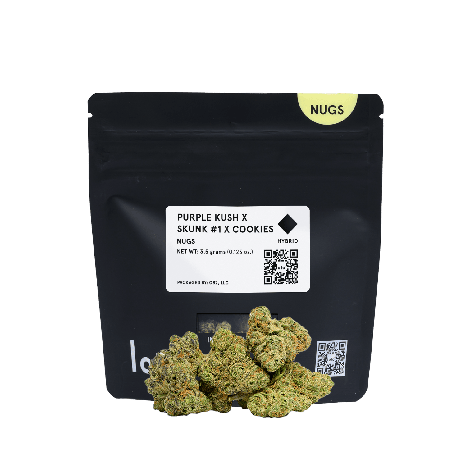 lolo - lolo | Purple Kush + Skunk #1 + Cookies | Indoor Nugs | 3.5g - 1