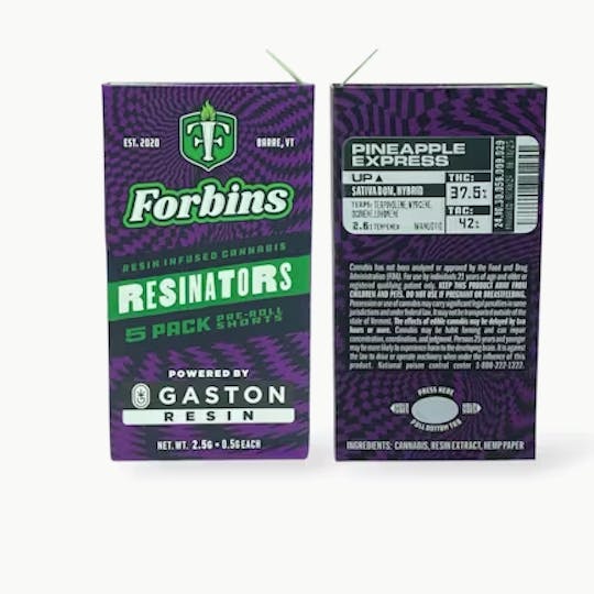 Forbins Finest - Pineapple Express Infused Pre- Roll 5pk - 2.5g - 1