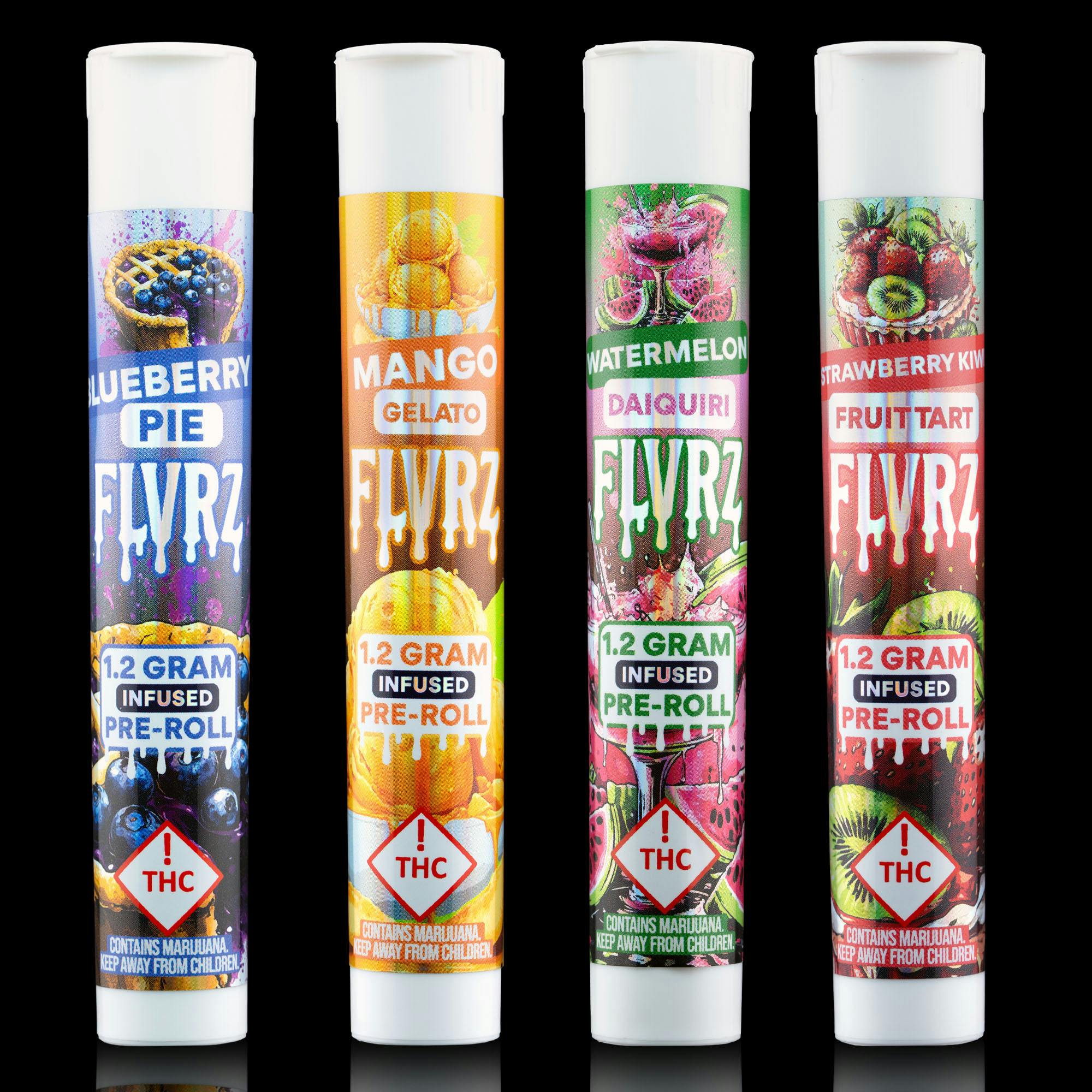 FLVRZ - Strawberry Kiwi Fruit Tart | FLVRZ | 1.2g Infused Pre-Roll - 1