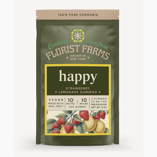 Florist Farms - Florist Farms | Happy Strawberry Lemonade Gummies | 20mg | 2ct | 10mg/ea - 1