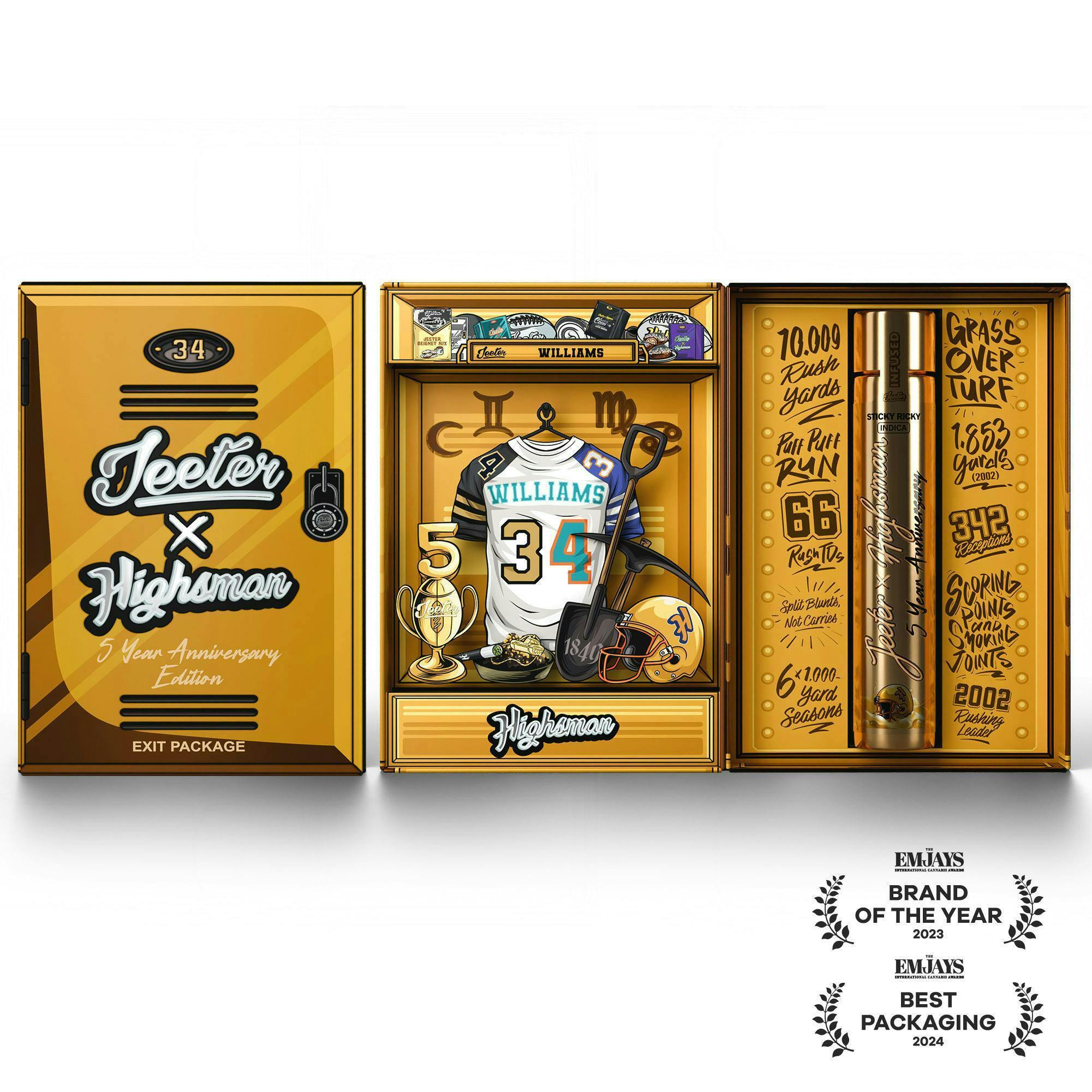 Jeeter - Jeeter x Ricky Williams | Game Day - Sticky Ricky | XL Infused Joint | 2g - 1
