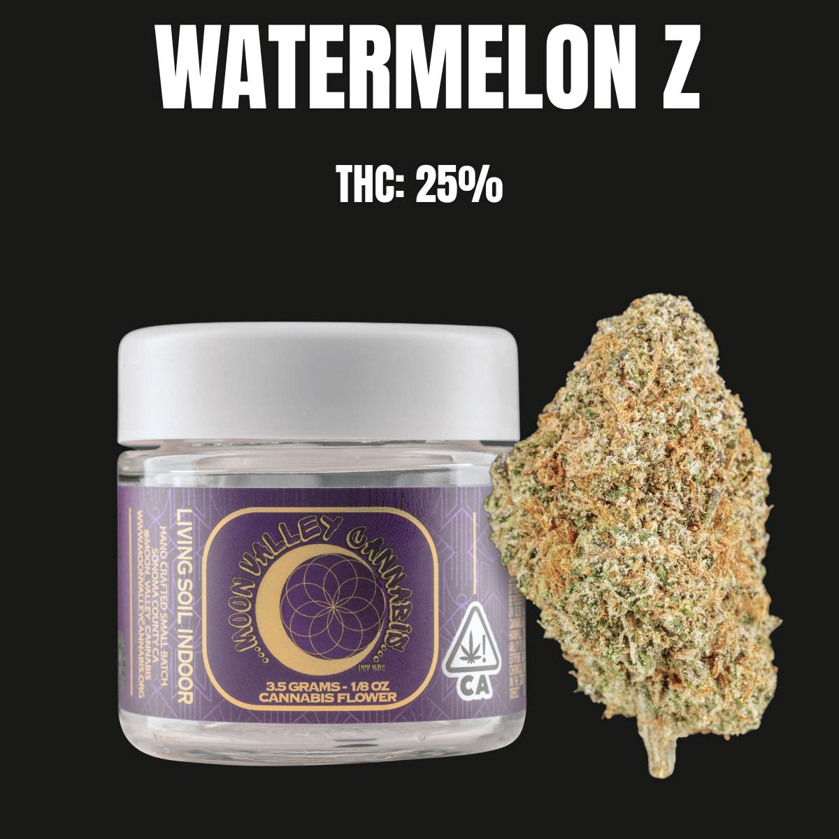 Moon Valley Cannabis - Watermelon Z Indoor Living Soil Flower 3.5 Gram Jar - 1