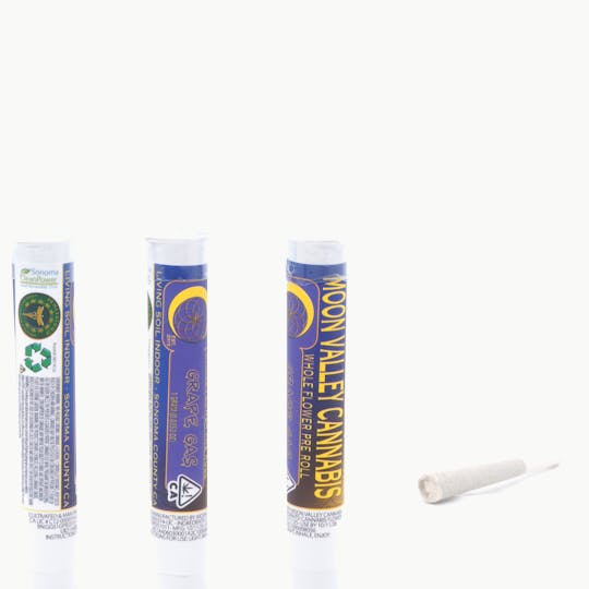 Moon Valley Cannabis - Grape Gas 1 Gram Indoor Flower Pre Roll - 1