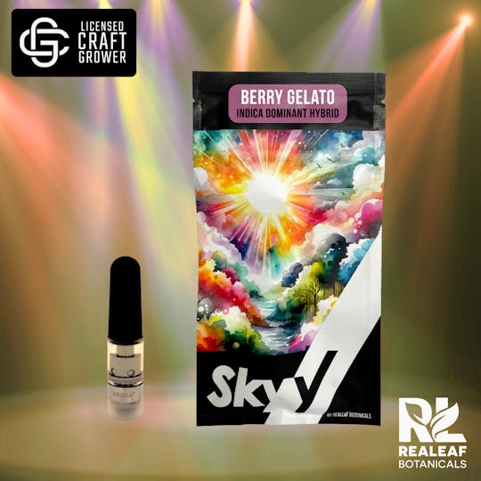 Realeaf Botanicals - Berry Gelato Vape Cartridge 0.3g - 1