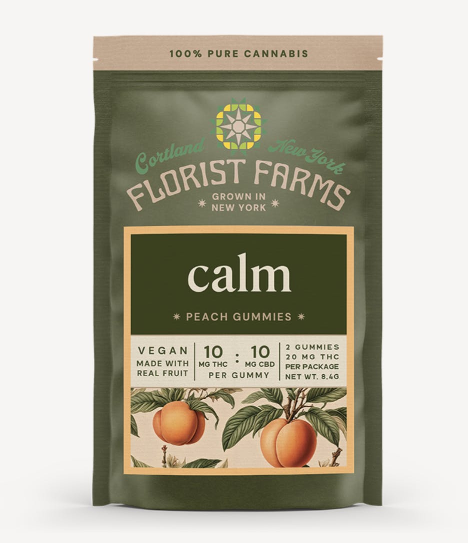 Florist Farms - Florist Farms | Calm Peach Gummies | 20mg | 2ct | 10mg/ea - 1