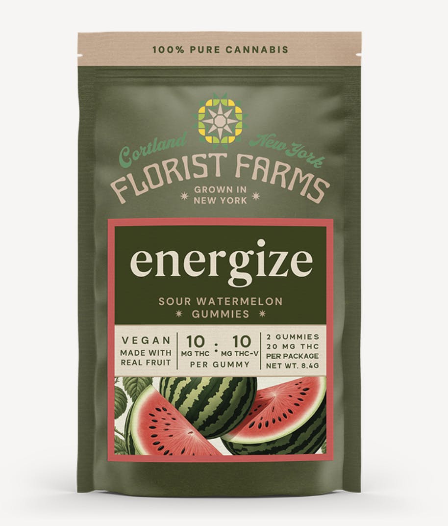 Florist Farms - Florist Farms | Energize Sour Watermelon Gummies | 20mg | 2ct | 10mg/ea - 1