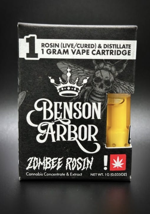 Benson Arbor - Old Family Purple - Zombee Rosin Vape Cartridge 1G - 1