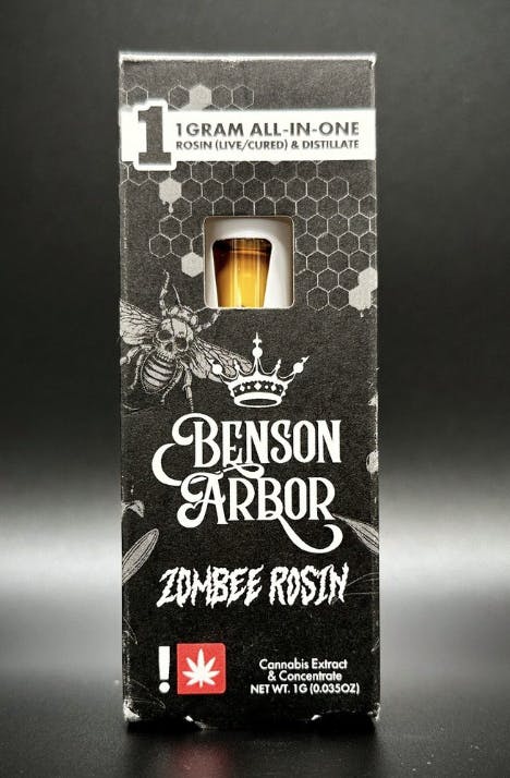 Benson Arbor - Headbanger 7 x Rubber Bands - Zombee Rosin AIO Vape 1G - 1