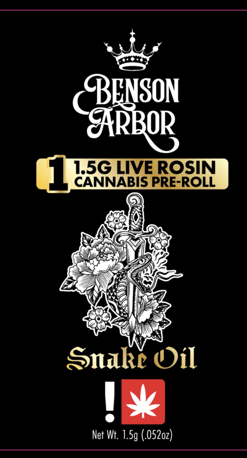 Benson Arbor - Tropic Oranges - Live Rosin Infused Pre-Roll 1.5G - 1