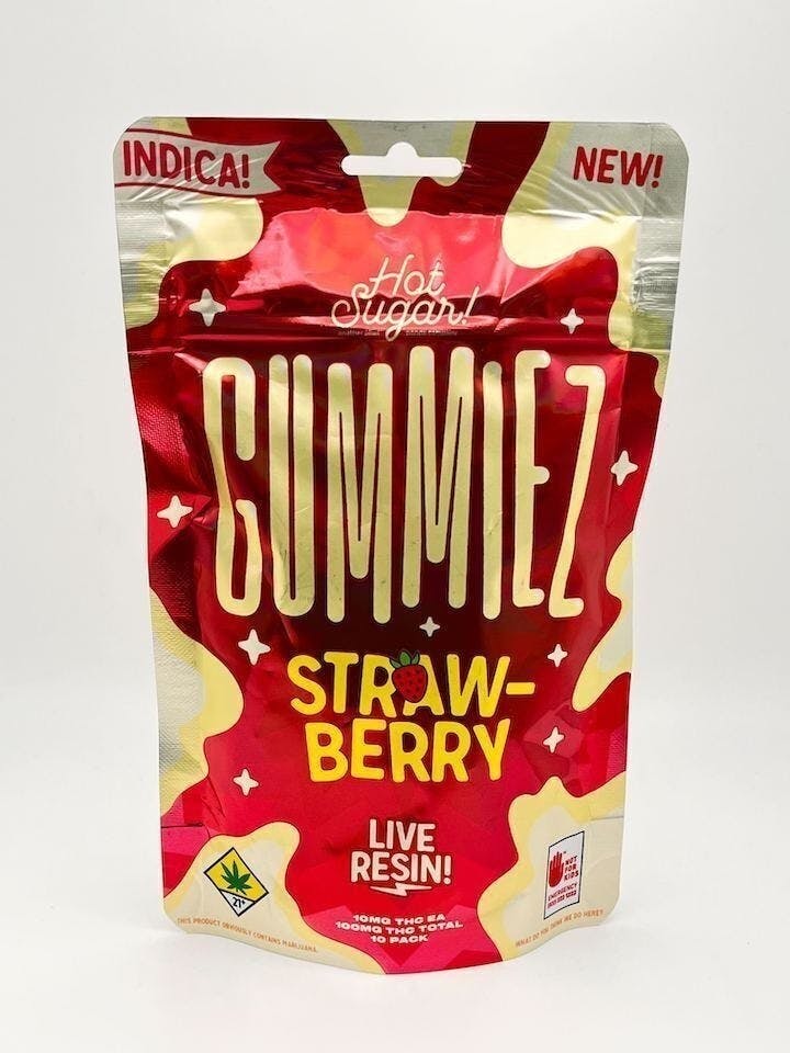 Hot Sugar! - Gummiez | Strawberry Gummies | 100mg | 10ct | 10mg/ea - 1