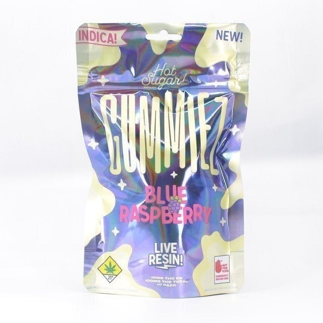 Hot Sugar! - Hot Sugar! | Gummiez | Blue Raspberry Gummies | 100mg | 10ct | 10mg/ea - 1