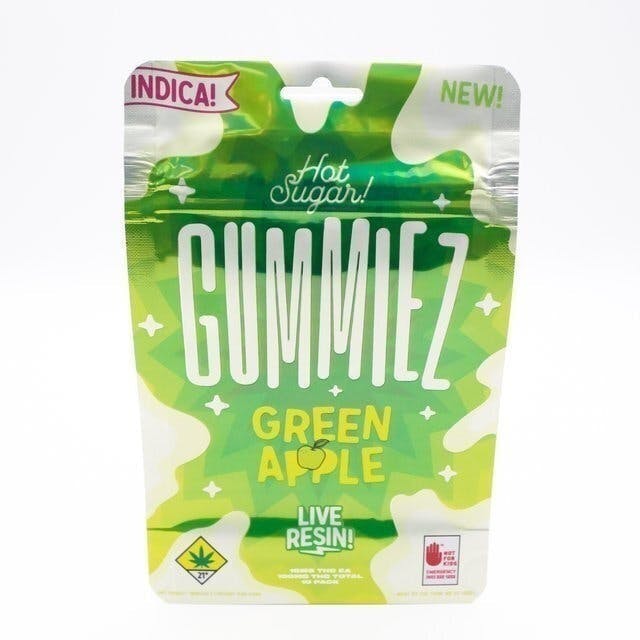 Hot Sugar! - Hot Sugar! | Gummiez | Green Apple Gummies | 100mg | 10ct | 10mg/ea - 1