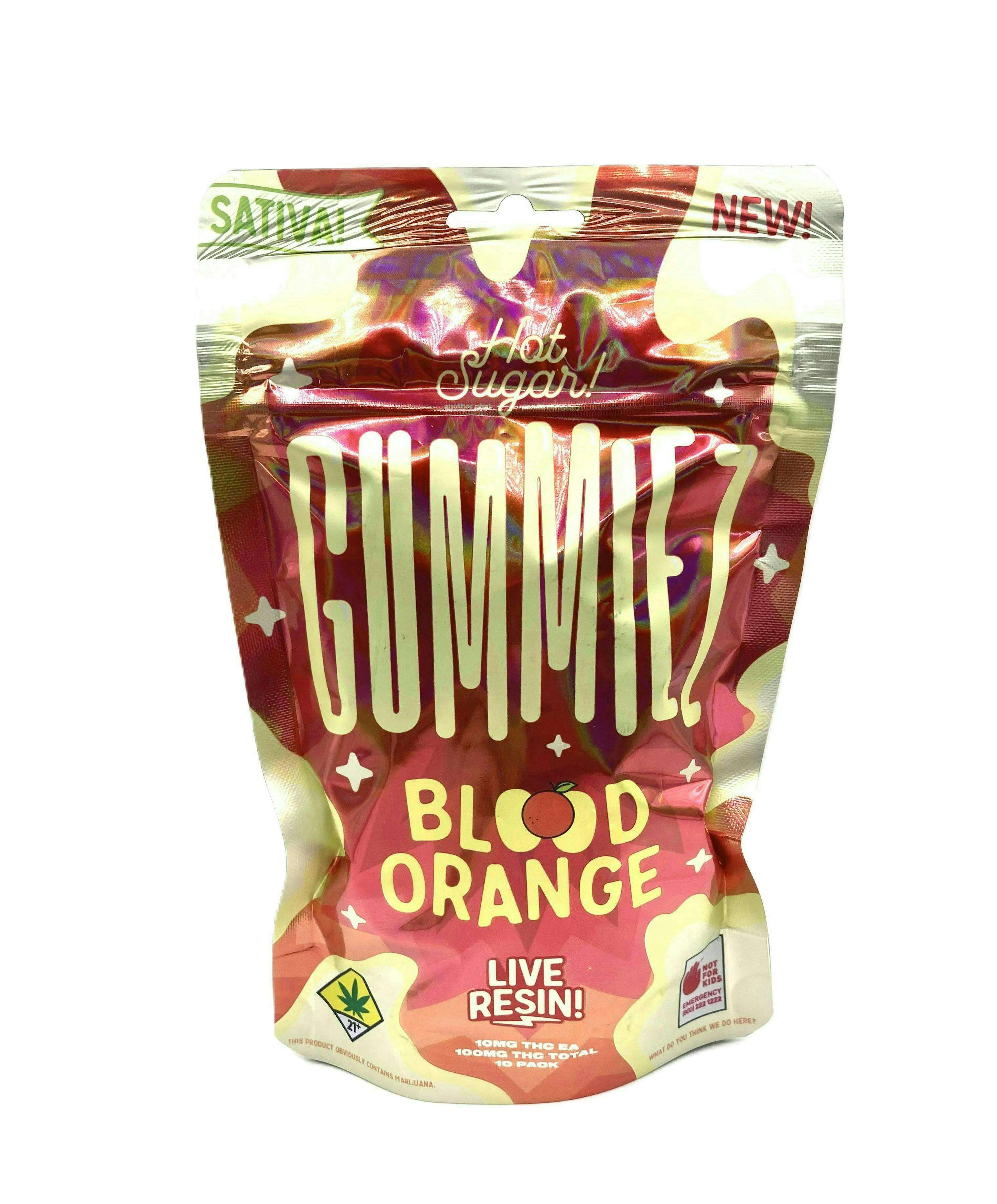 Hot Sugar! - Gummiez | Blood Orange Gummies | 100mg | 10ct | 10mg/ea - 1
