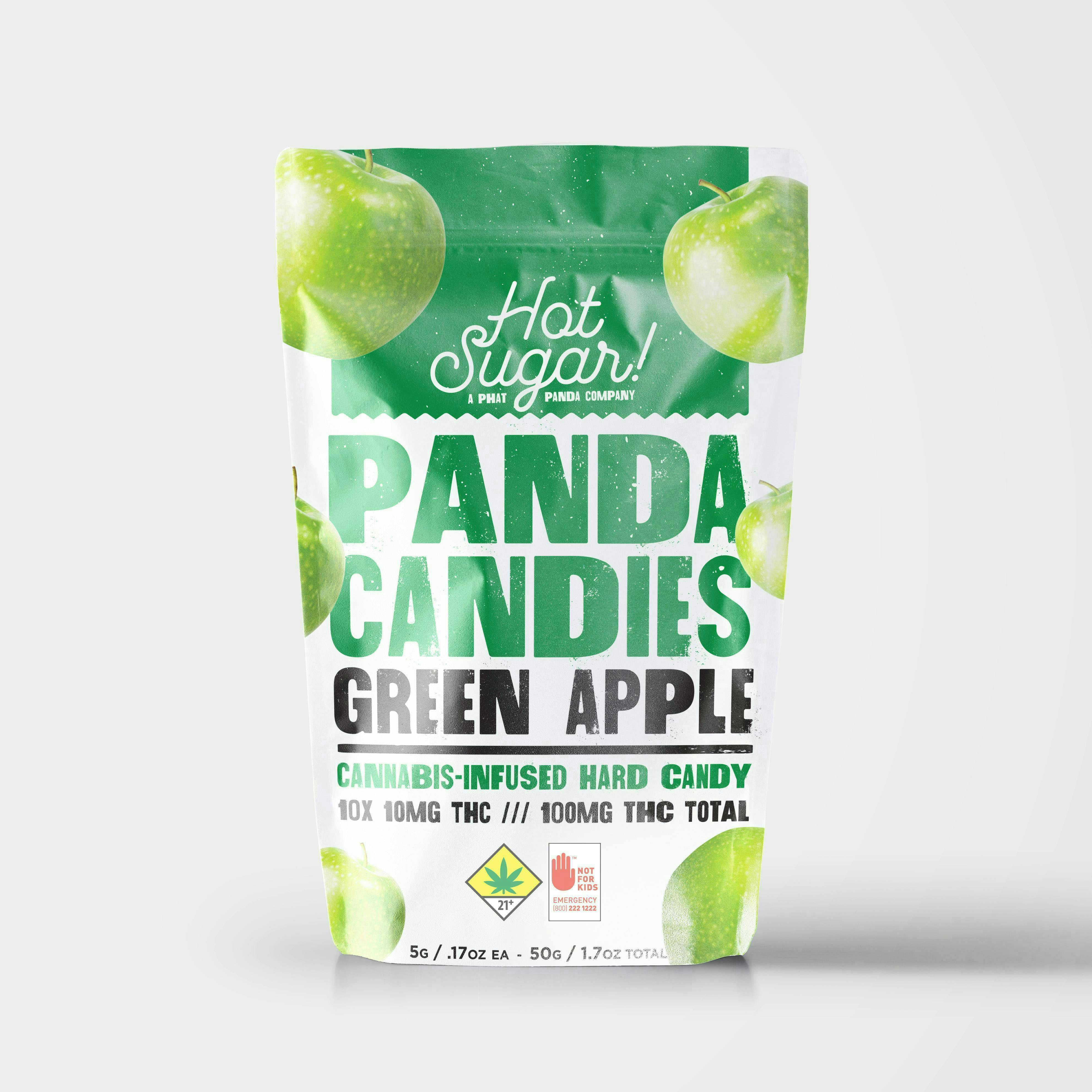 Hot Sugar! - Hot Sugar! | Panda Candies | Green Apple Mints | 100mg | 10ct | 10mg/ea - 1
