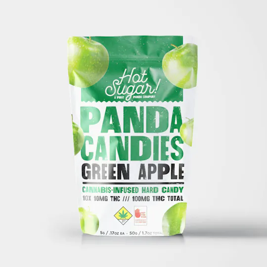 Hot Sugar! - Hot Sugar! | Panda Candies | Green Apple Mints | 100mg | 10ct | 10mg/ea - 1