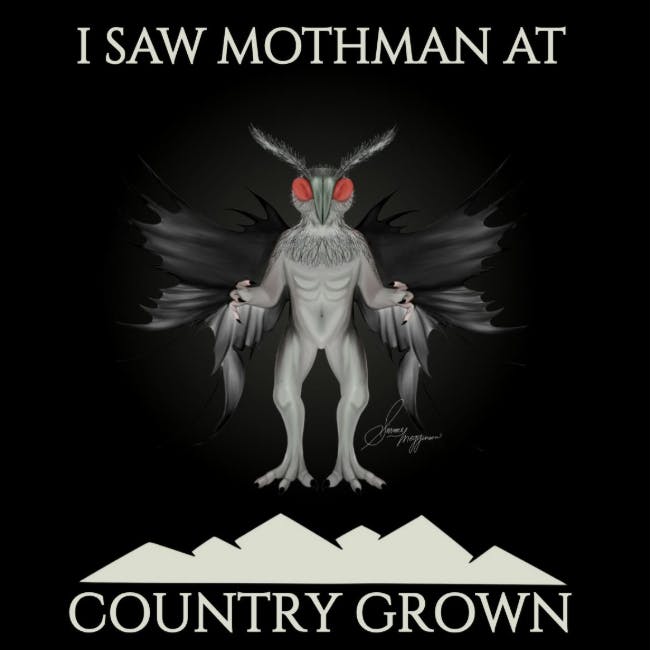 Country Grown - Country Grown - Mothman Sticker - 1
