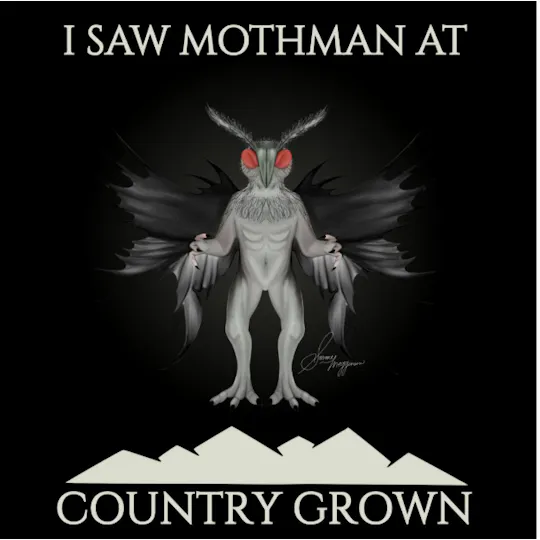 Country Grown - Country Grown - Mothman Sticker - 1