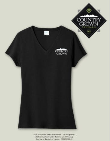 Country Grown - Country Grown - Black V Neck T-Shirt - 1