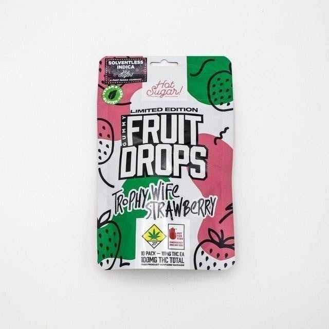 Hot Sugar! - Hot Sugar!| Fruit Drops| Trophy Wife Strawberry Gummies| 100mg| 10c| 10mg/e - 1