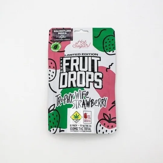 Hot Sugar! - Hot Sugar!| Fruit Drops| Trophy Wife Strawberry Gummies| 100mg| 10c| 10mg/e - 1