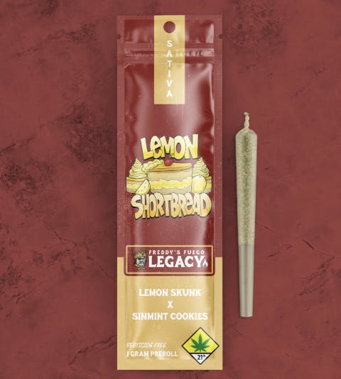 Freddy's Fuego - Lemon Shortbread - Legacy Pre Roll 1g - 1
