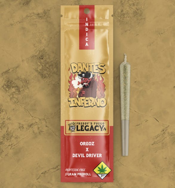 Freddy's Fuego - Dante's Inferno - Legacy Pre Roll 1g - 1