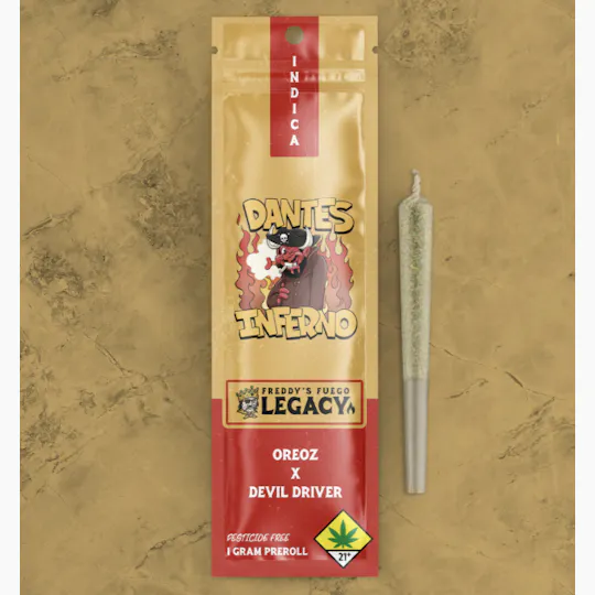 Freddy's Fuego - Dante's Inferno - Legacy Pre Roll 1g - 1