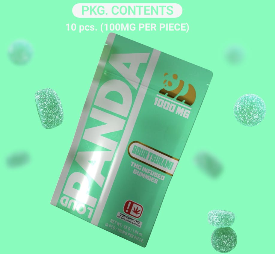 Loud Panda - Loud Panda - Sour Tsunami Gummies - 1000mg 10pk - 1