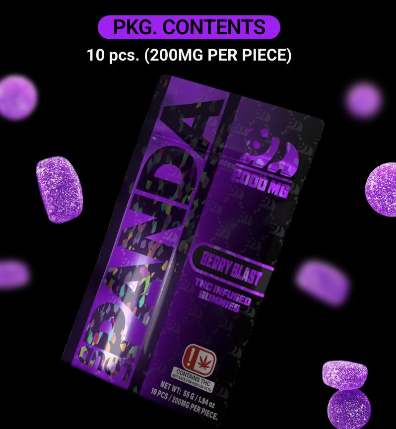 Loud Panda - Loud Panda - Berry Blast Gummies - 2000mg 10pk - 1