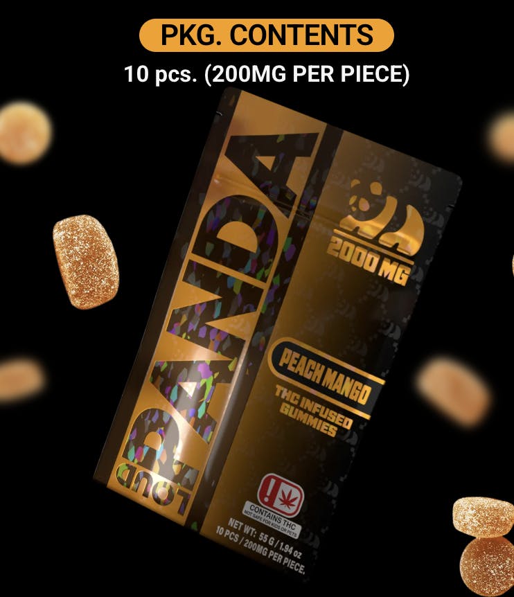 Loud Panda - Loud Panda - Peach Mango Gummies- 2000mg 10pk - 1
