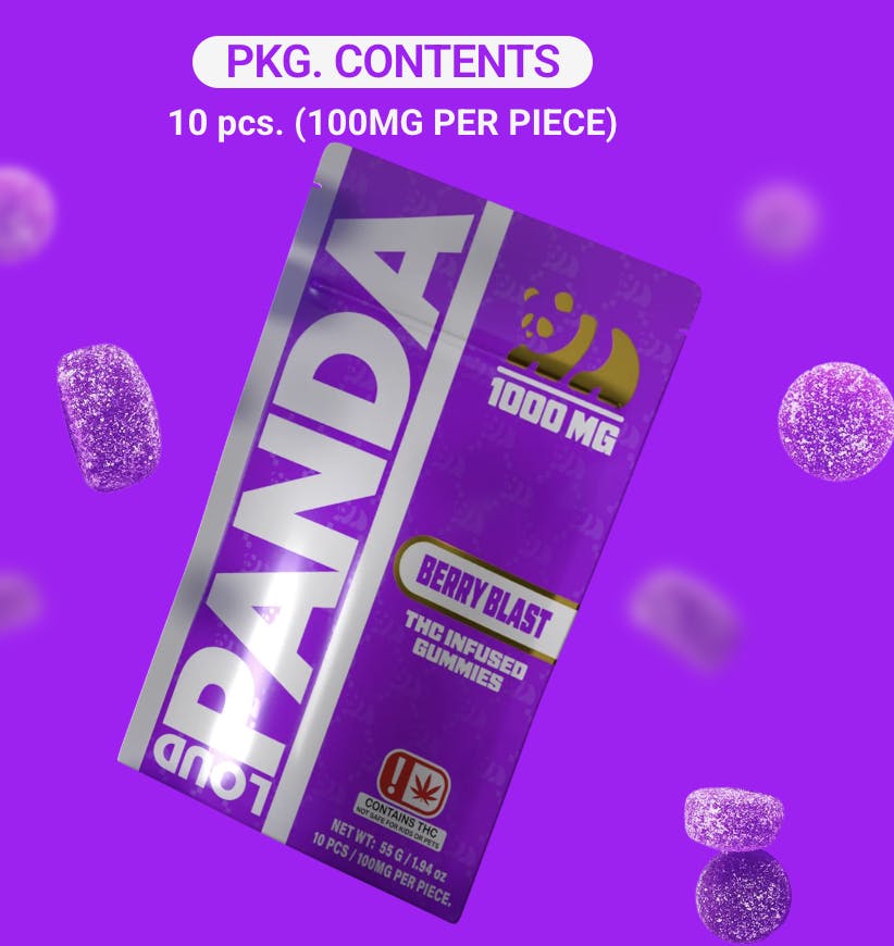 Loud Panda - Loud Panda - Berry Blast Gummies - 1000mg 10pk - 1