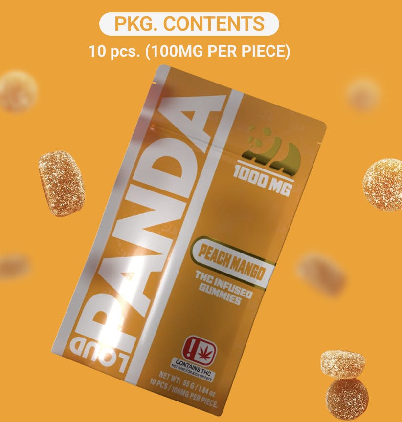 Loud Panda - Loud Panda - Peach Mango Gummies- 1000mg 10pk - 1