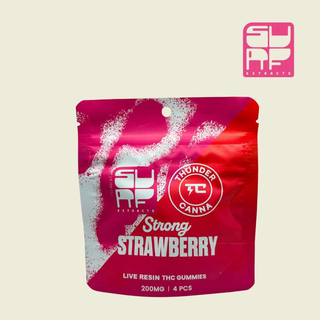 Surf Extracts - Surf Extracts | Strong Strawberry | Gummies | 200mg | 4ct | 50mg/ea - 1