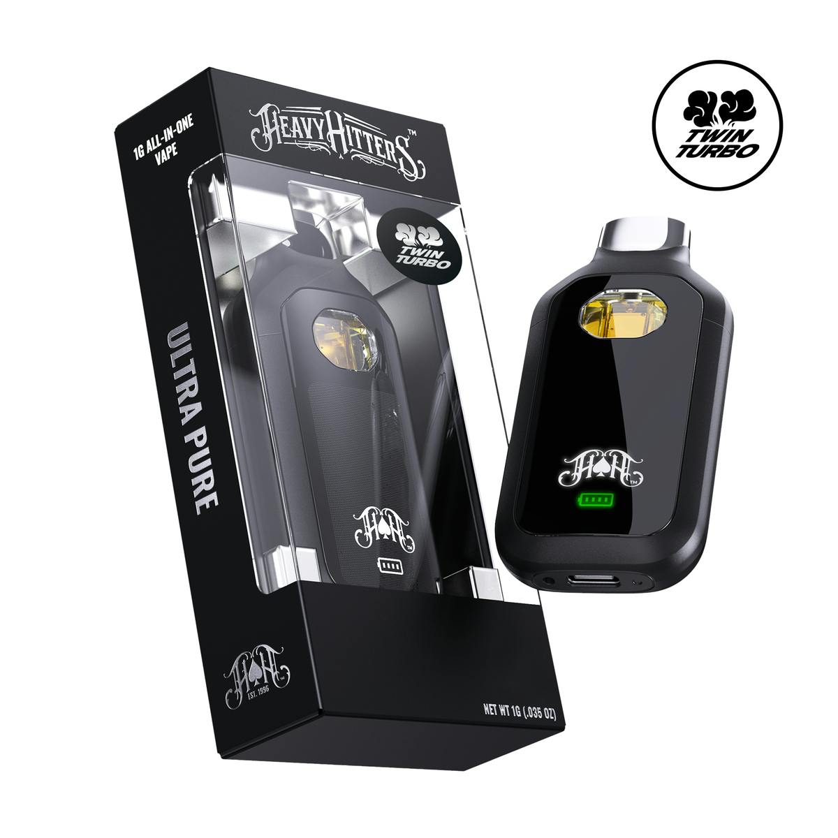 Heavy Hitters - Acapulco Gold | S - Ultra Extract High Potency Oil - 1G All-In-One Vape - 1
