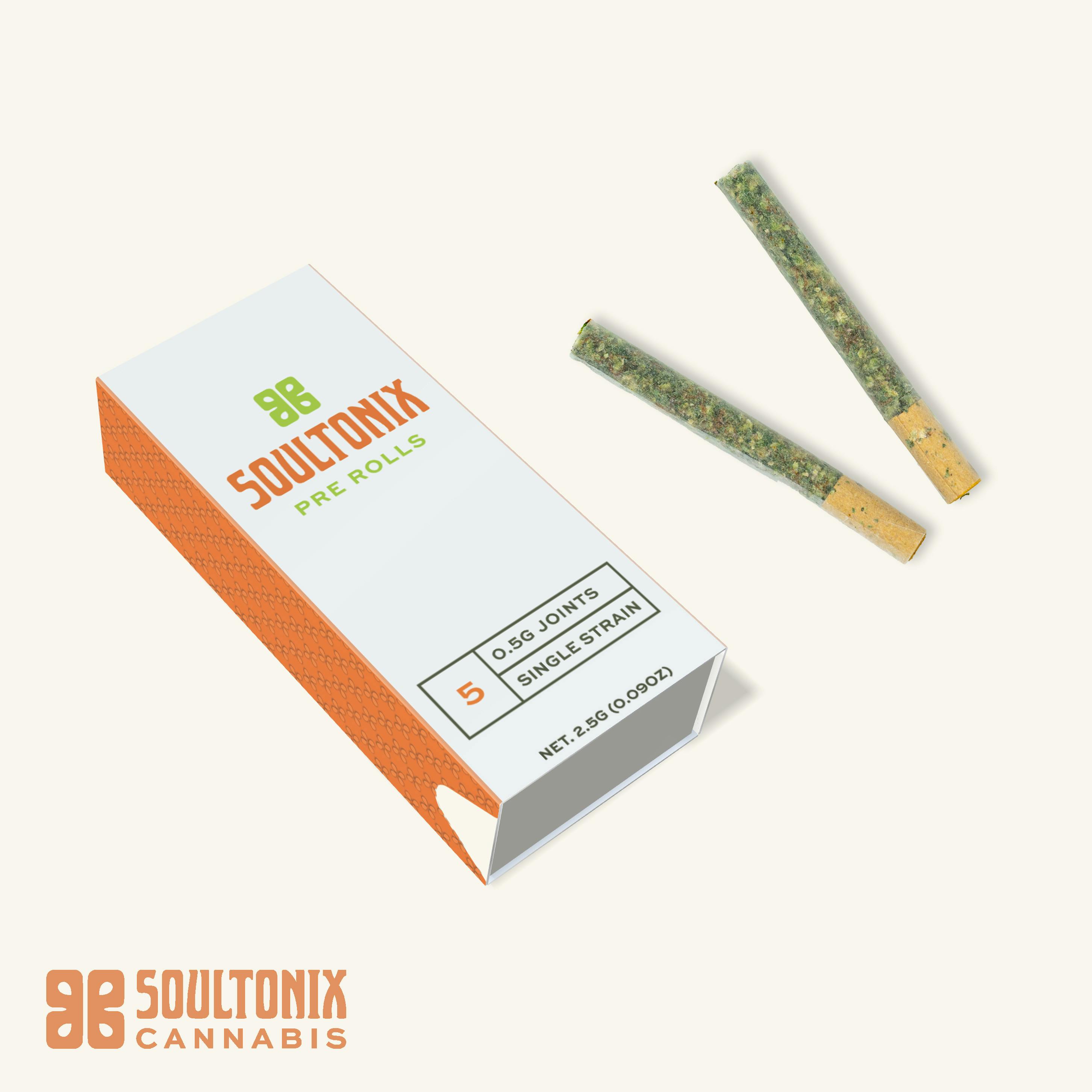 SoulTonix - Blueberry Muffin #4 – Pre–Roll – .5g – 5 Pack (2.5g) - 1