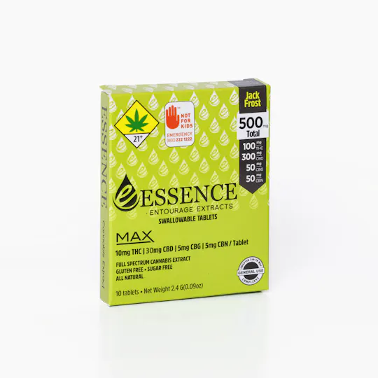 Swifts Edibles - Essence Cannabis Tablets | Jack Frost MAX 500mg - THC:CBD:CBN:CBG - 1