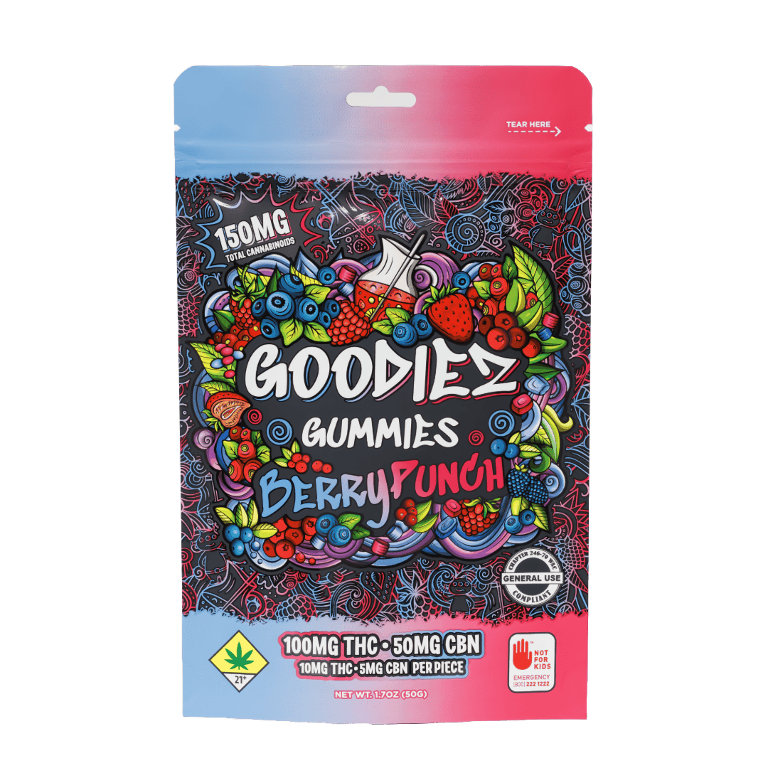 Swifts Edibles - Goodiez Gummies - Berry Punch | 2:1 CBN - 150mg - 1