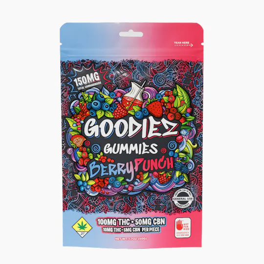 Swifts Edibles - Goodiez Gummies - Berry Punch | 2:1 CBN - 150mg - 1