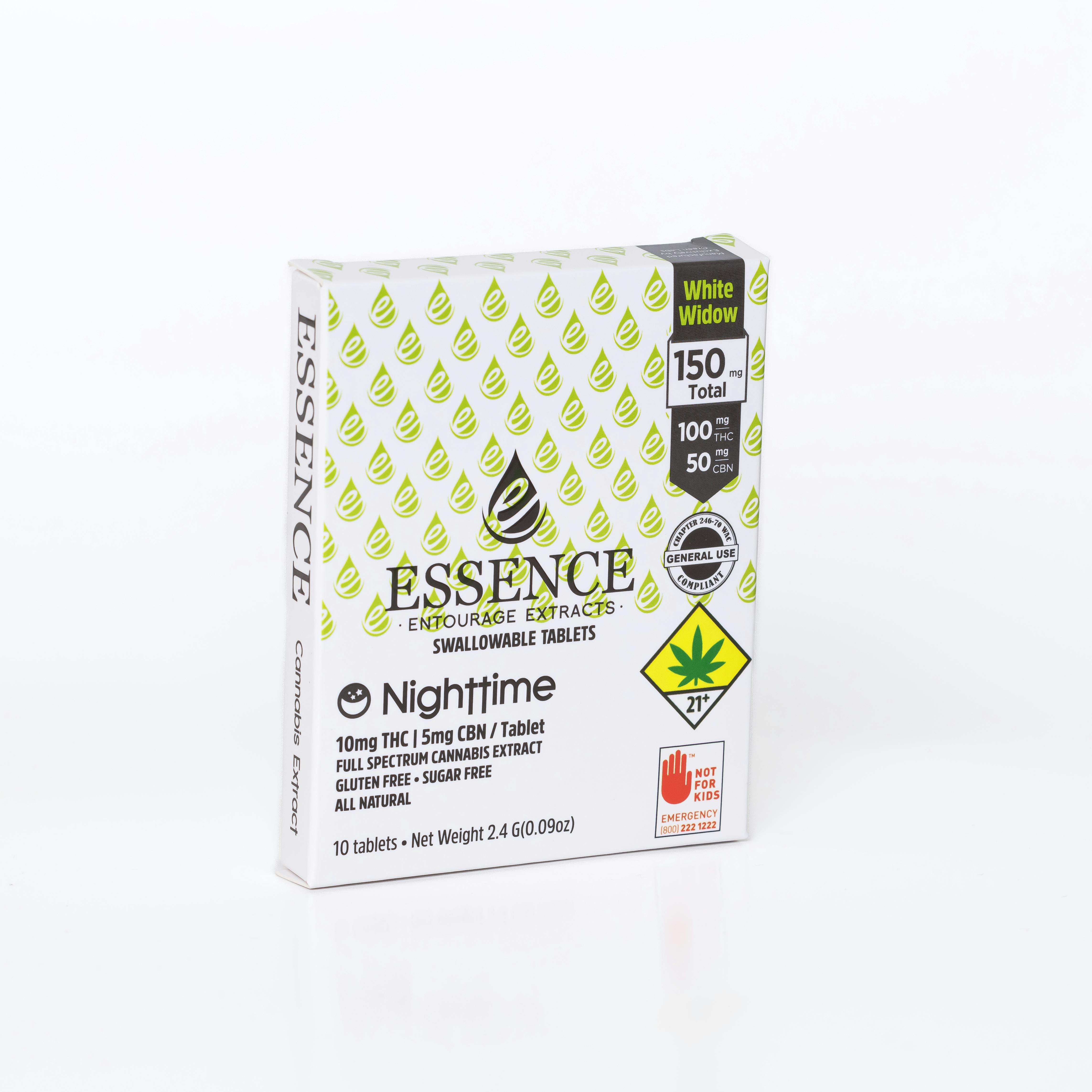 Swifts Edibles - Essence Cannabis Tablets | White Widow 150mg - Nighttime 2:1 CBN - 1