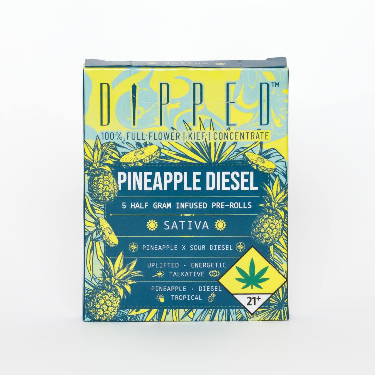 Swifts Edibles - Dipped Pineapple Diesel Flavored Infused Pre-Roll 5g - 5pk - 1