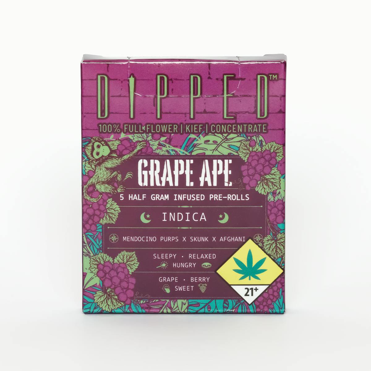 Swifts Edibles - Dipped Grape Ape Flavored Infused Pre-Roll 5g - 5pk - 1