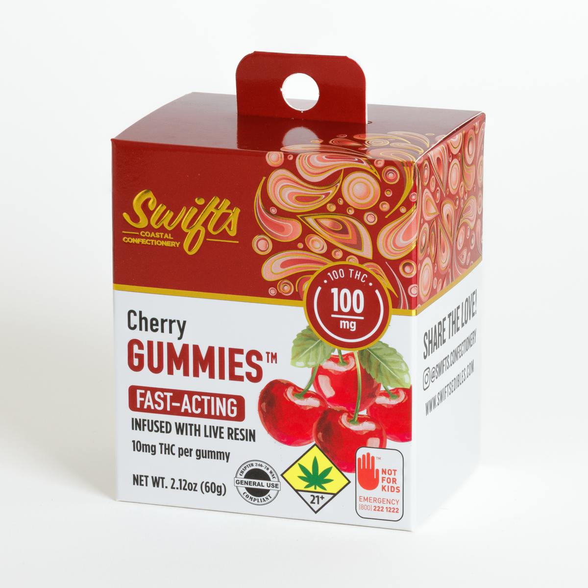 Swifts Edibles - Swifts Cherry | Live Resin Gummies - 100mg - 1