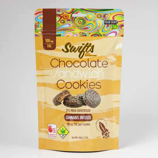 Swifts Edibles - Swifts Chocolate Covered Sandwich Cookies - 100mg - 1