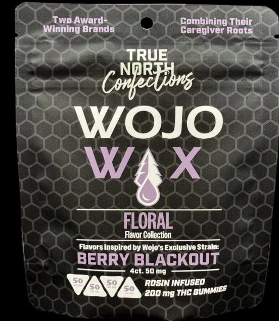 Wojo Co - Wojo Co x True North - Berry Blackout - Live Hash Rosin Gummies 200mg 4pk - 1